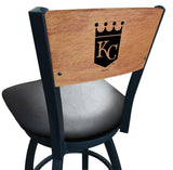 Kansas City Royals L038 Laser Engraved Wood Back Bar Stool by Holland Bar Stool