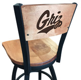 University of Montana Grizzlies L038 Laser Engraved Bar Stool by Holland Bar Stool