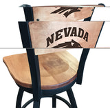 University of Nevada Reno Wolf Pack L038 Laser Engraved Bar Stool by Holland Bar Stool