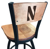 Northwestern Wildcats L038 Laser Engraved Bar Stool by Holland Bar Stool