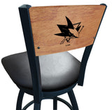 San Jose Sharks L038 Laser Engraved Bar Stool by Holland Bar Stool