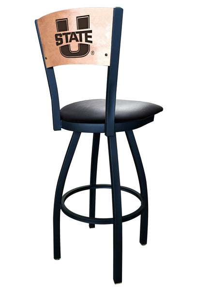 Utah State Aggies L038 Laser Engraved Bar Stool by Holland Bar Stool