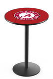 L214 Black Wrinkle Alabama Crimson Tide Script A Pub Table