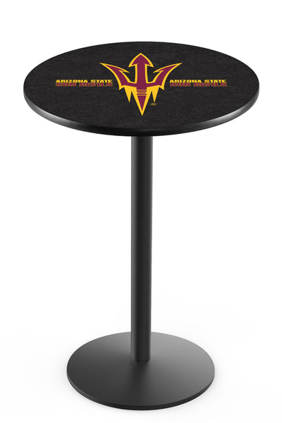 L214 Black Wrinkle Arizona State Sun Devils Fork Pub Table