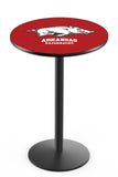 L214 Black Wrinkle Arkansas Razorbacks Pub Table