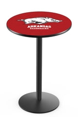 L214 Black Wrinkle Arkansas Razorbacks Pub Table