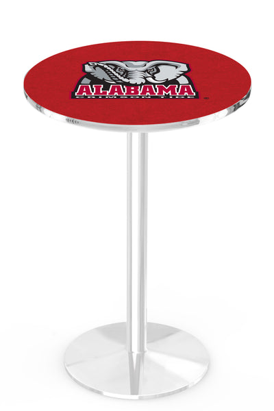 L214 Chrome Alabama Crimson Tide Elephant Pub Table