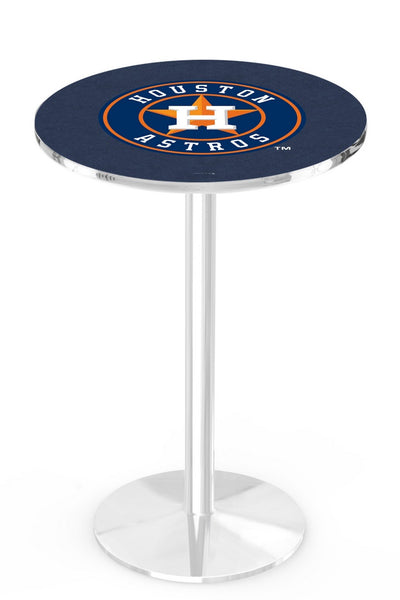 Houston Astros L214 Chrome Major League Baseball Pub Table