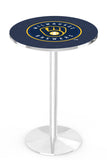 Milwaukee Brewers L214 Chrome Major League Baseball Pub Table