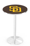 San Diego Padres L214 Chrome Major League Baseball Pub Table