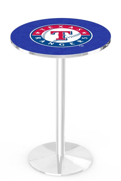 Texas Rangers L214 Chrome Major League Baseball Pub Table