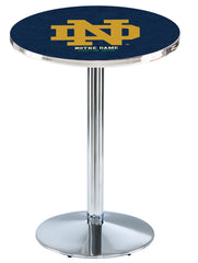 L214 Chrome Notre Dame ND Pub Table