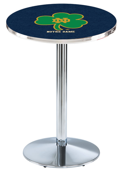 L214 Chrome Notre Dame Shamrock Pub Table