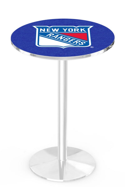 L214 Chrome New York Rangers Pub Table