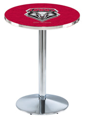 L214 Chrome University of New Mexico Lobos Pub Table