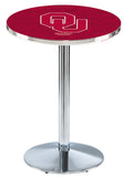 L214 Chrome Oklahoma Sooners Pub Table