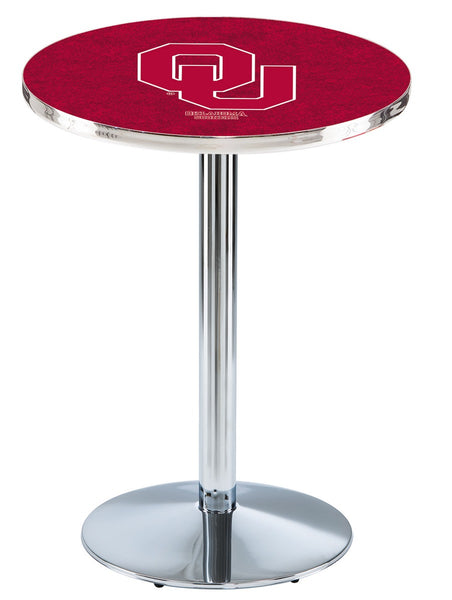 L214 Chrome Oklahoma Sooners Pub Table