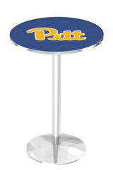 L214 Chrome Pittsburgh Panthers Pub Table by Holland Bar Stool Company