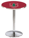 L214 Chrome Stanford Cardinal Pub Table