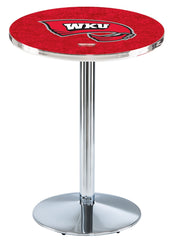 L214 Chrome Western Kentucky Hilltoppers Pub Table