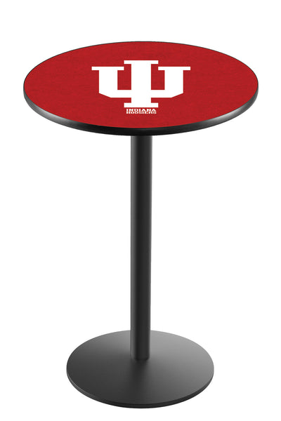 L214 Black Wrinkle Indiana Hoosiers Pub Table