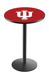 L214 Black Wrinkle Indiana Hoosiers Pub Table by Holland Bar Stool Company