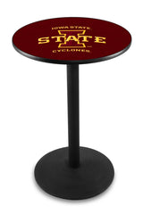 L214 Black Wrinkle Iowa State Cyclones Pub Table by Holland Bar Stool Company