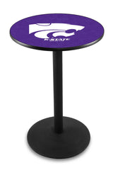 L214 Black Wrinkle Kansas State Wildcats Pub Table by Holland Bar Stool Company