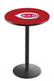 Cincinnati Reds L214 Black Wrinkle Major League Baseball Pub Table