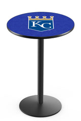 Kansas City Royals L214 Black Wrinkle Major League Baseball Pub Table