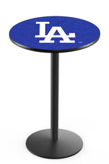 Los Angeles Dodgers L214 Black Wrinkle Major League Baseball Pub Table