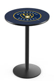 Milwaukee Brewers L214 Black Wrinkle Major League Baseball Pub Table