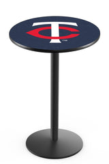 Minnesota Twins L214 Black Wrinkle Major League Baseball Pub Table