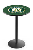 Oakland Athletics L214 Black Wrinkle Major League Baseball Pub Table