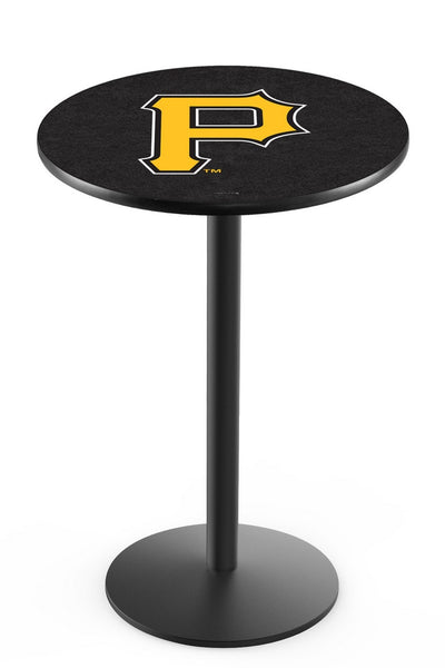 Pittsburgh Pirates L214 Black Wrinkle Major League Baseball Pub Table