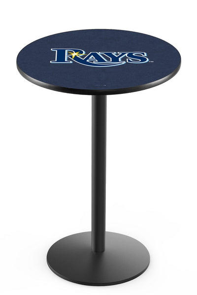 Tampa Bay Rays L214 Black Wrinkle Major League Baseball Pub Table