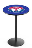 Texas Rangers L214 Black Wrinkle Major League Baseball Pub Table