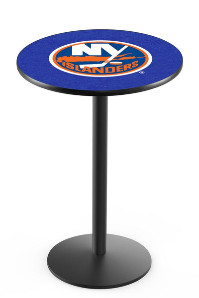 L214 Black Wrinkle New York Islanders Pub Table