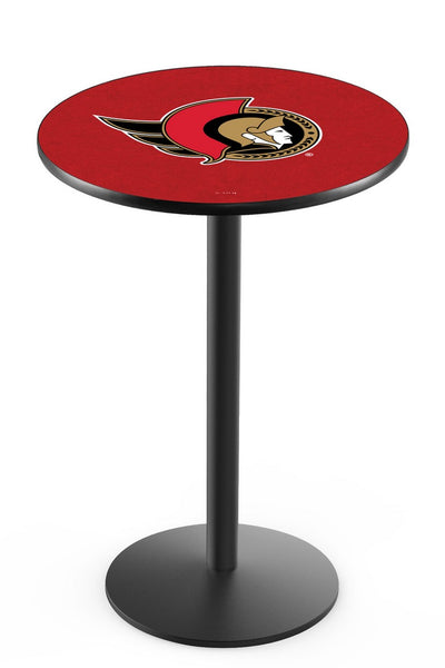 L214 Black Wrinkle Ottawa Senators Pub Table