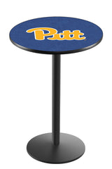L214 Black Wrinkle Pittsburgh Panthers Pub Table by Holland Bar Stool Company