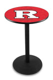 L214 Black Wrinkle Rutgers Scarlet Knights Pub Table