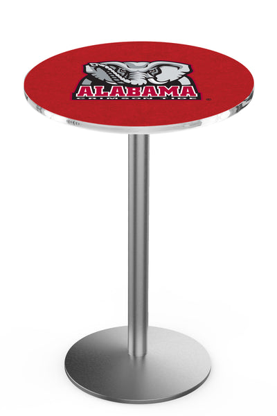 L214 Stainless Alabama Crimson Tide Elephant Pub Table