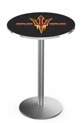 L214 Stainless Arizona State Sun Devils Fork Pub Table by Holland Bar Stool Company
