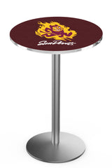 L214 Stainless Arizona State Sun Devils Sparky Pub Table by Holland Bar Stool Company