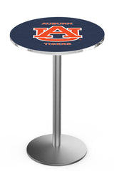 L214 Stainless Auburn Tigers Pub Table by Holland Bar Stool Company