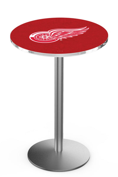 L214 Stainless Detroit Red Wings Pub Table