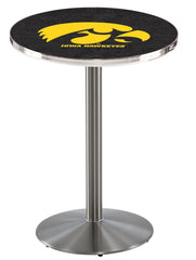 L214 Stainless University of Iowa Hawkeyes Pub Table