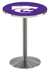 L214 Stainless Kansas Wildcats Pub Table by Holland Bar Stool Company