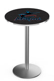 Miami Marlins L214 Stainless MLB Pub Table