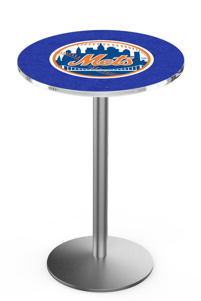 New York Mets L214 Stainless MLB Pub Table